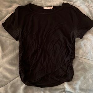 Black cropped top
